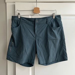 Prana Hazel Hiking Outdoor Shorts Water Repellent Pocket Stretch Blue